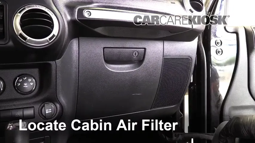 2018 Jeep Wrangler JK Unlimited Sahara 3.6L V6 Filtro de aire (interior)